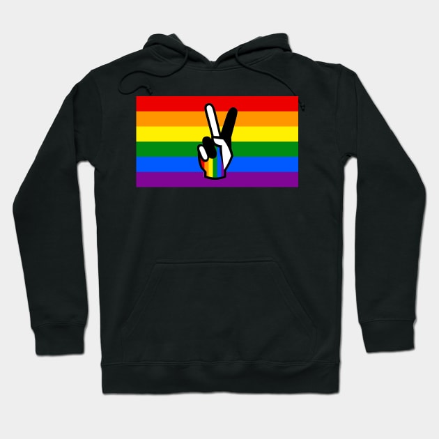 Pride Rainbow Flag for Celebration of Diversity of LGBT for Pride & Acceptance Hoodie by bystander